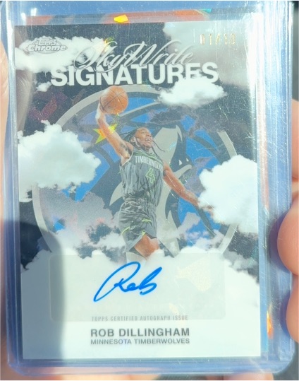 2025-26 Topps Chrome Sky Write Signatures #SWS-RD Rob Dillingham — front