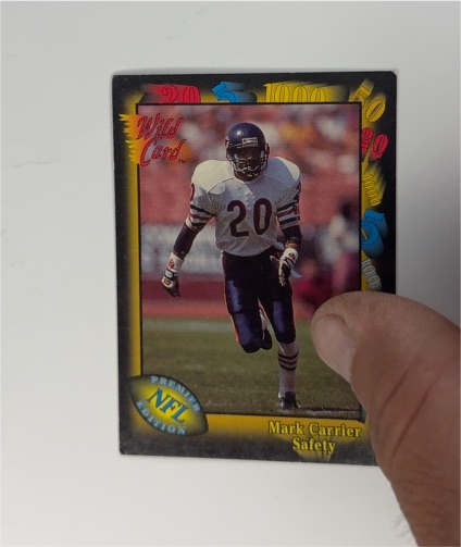 1991 Wild Card #63 Mark Carrier — front