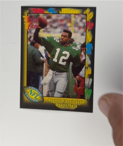 1991 Wild Card #61 Randall Cunningham — front