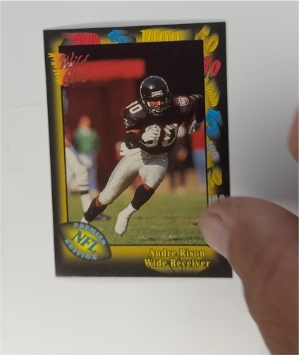 1991 Wild Card #71 Andre Rison — front