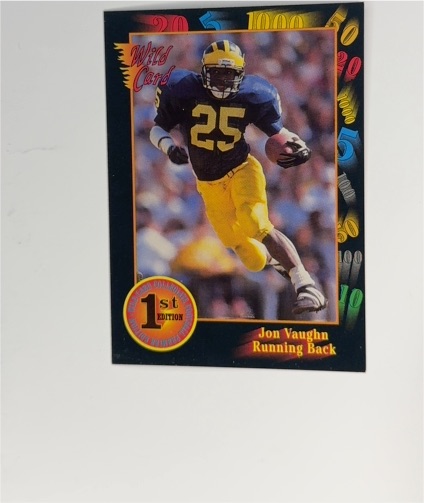1991 Wild Card Draft #52 Jon Vaughn — front