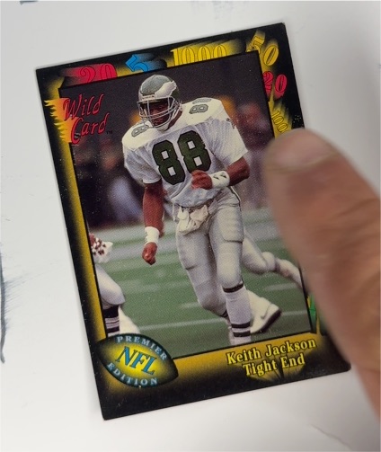 1991 Wild Card #77 Keith Jackson — front
