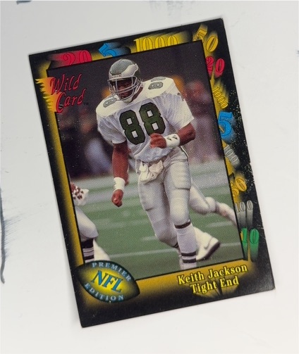 1991 Wild Card #77 Keith Jackson — front