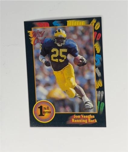 1991 Wild Card Draft #52 Jon Vaughn — front