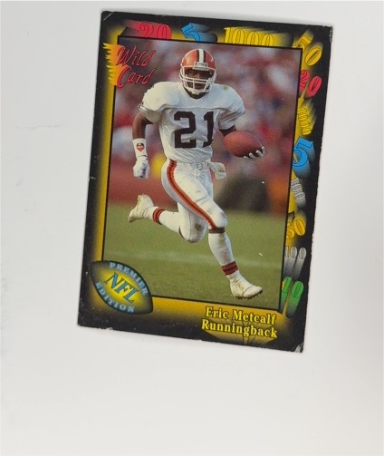 1991 Wild Card #58 Eric Metcalf — front