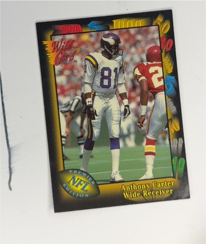 1991 Wild Card #114 Anthony Carter — front