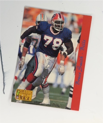 1993 Classic Pro Line Live #18 Bruce Smith — front