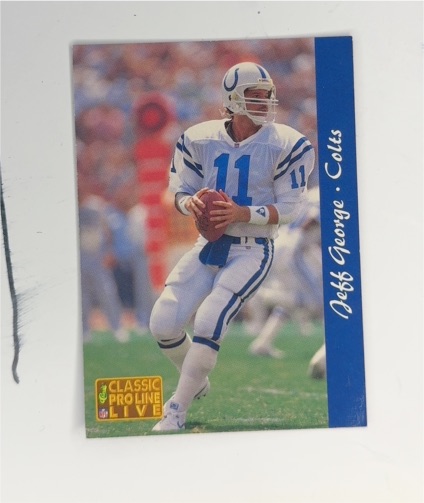 1993 Classic Pro Line Live #109 Jeff George — front