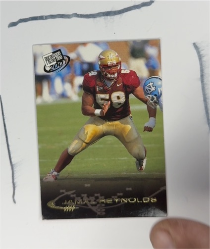 2001 Press Pass #38 Jamal Reynolds — front