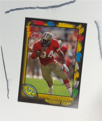 1991 Wild Card #62 Charles Haley — front