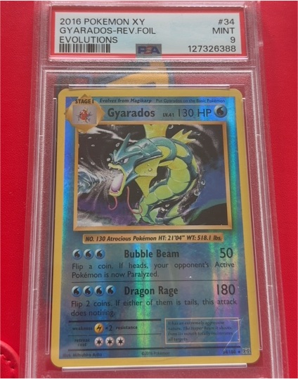 2016 Pokémon XY Evolutions #34 Gyarados Reverse Foil — front