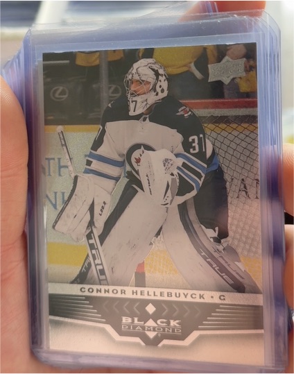 2021-22 Upper Deck Extended Series Black Diamond #BD-6 Connor Hellebuyck — front