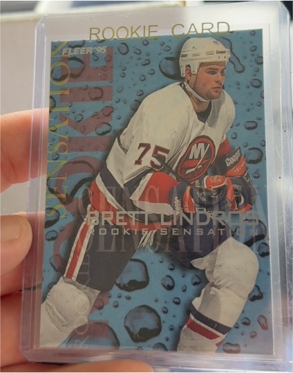 1994-95 Fleer Rookie Sensation #7 Brett Lindros — front