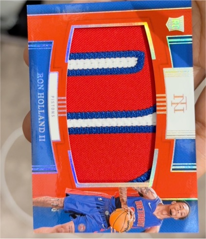 2024-25 Panini Immaculate Ron Holland II Rookie Red Sick Patch #/25 — front