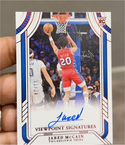2024-25 Panini National Treasures Viewpoint Signatures #20 Jared McCain — front