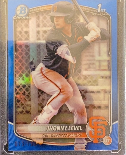 2025 Bowman Chrome #BCP-147 Jhonny Level — front