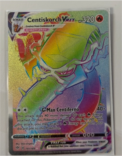 2020 Pokémon Darkness Ablaze #191 Centiskorch VMAX — front