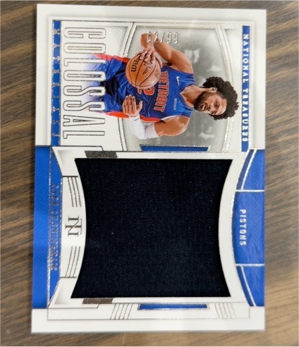 2019 Panini National Treasures Colossal Materials #CLM-DJ D.J. Augustin — front