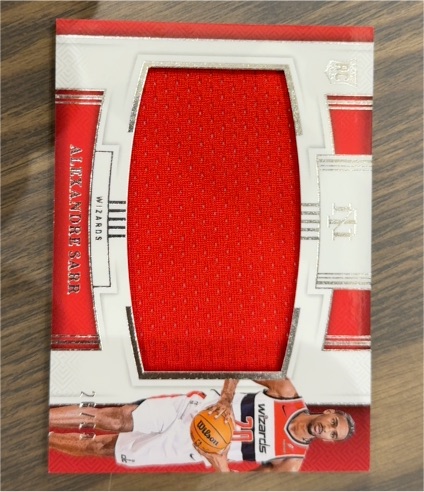 2022 Panini National Treasures Alexandre Sarr Jumbo Patch — front