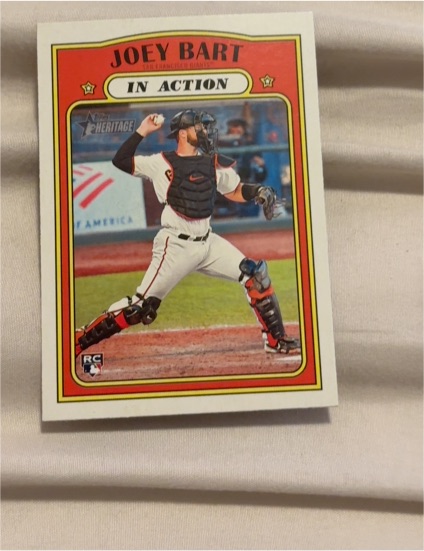 2021 Topps Heritage In Action #50 Joey Bart — front
