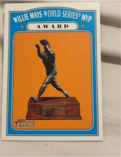 2021 Topps Heritage #367 Willie Mays World Series MVP Award — front
