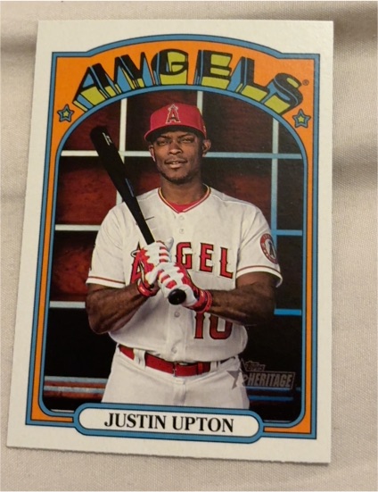 2021 Topps Heritage #195 Justin Upton — front