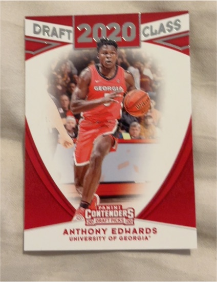 2020 Panini Contenders Draft Picks Draft Class #2 Anthony Edwards — front