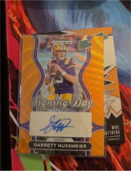 2025 Panini Prizm Draft Picks Signing Day #SD-GNR Garrett Nussmeier — front