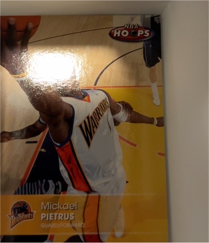 2004 NBA Hoops Mickael Pietrus Golden State Warriors — front