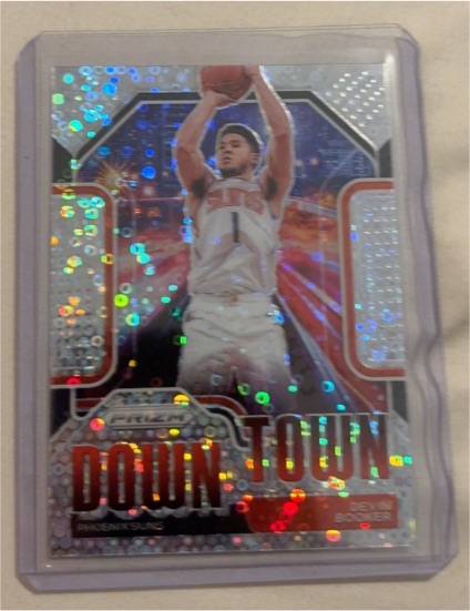2020-21 Panini Prizm Downtown Bound Fast Break Prizm #7 Devin Booker — front