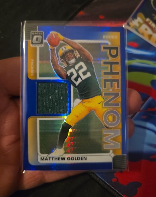2025 Donruss Optic #RPBH-MGN Matthew Golden Phenom Patch Blue Hyper — front