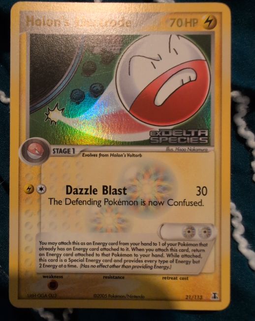 2005 Pokémon Delta Species #21 Holon's Electrode — front