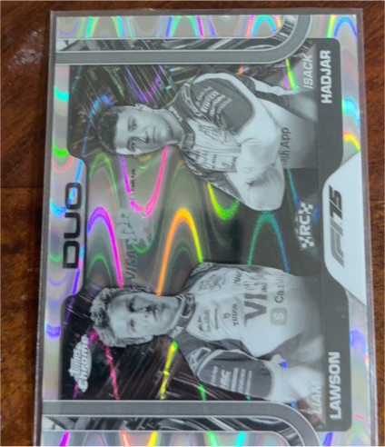 2025 Topps Chrome Formula 1 #169 Liam Lawson & Isack Hadjar Duo — front
