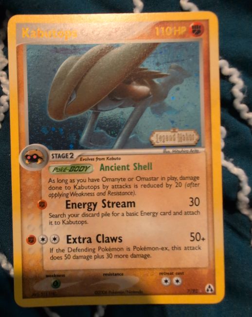 2006 Pokémon EX Legend Maker #7 Kabutops — front
