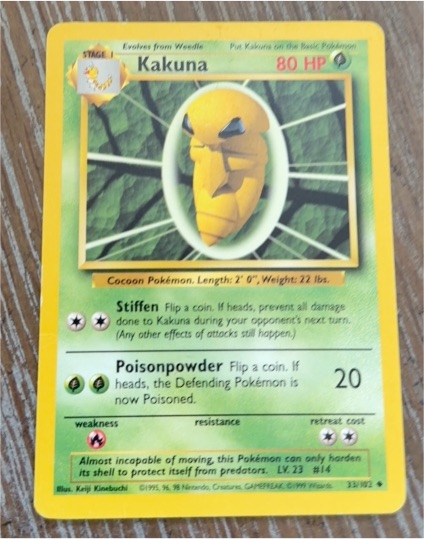 1999 Pokémon #33 Kakuna — front