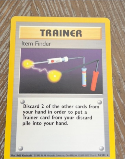 1999 Pokémon Base Set #74 Item Finder — front