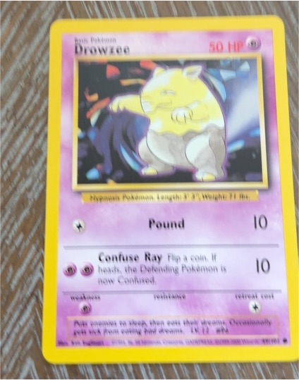 1999 Pokémon #49 Drowzee — front