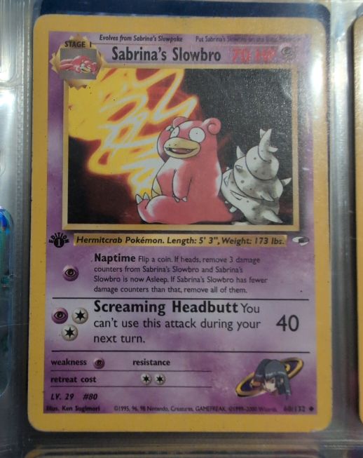 2000 Pokémon Gym Heroes #60 Sabrina's Slowbro — front