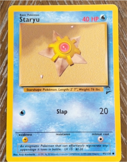 1999 Pokémon Base Set 2 #95 Staryu — front
