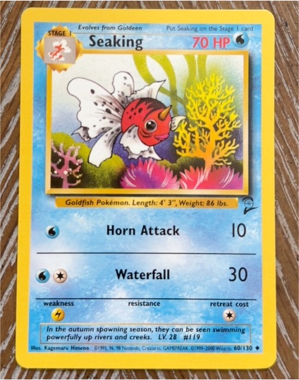 1999 Pokémon Base Set 2 #60 Seaking — front
