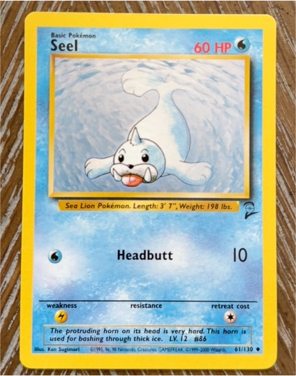 2000 Pokémon Base Set 2 #61 Seel — front