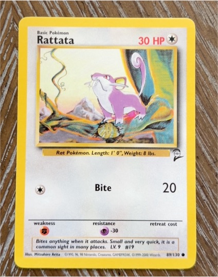 1999 Pokémon #89 Rattata — front