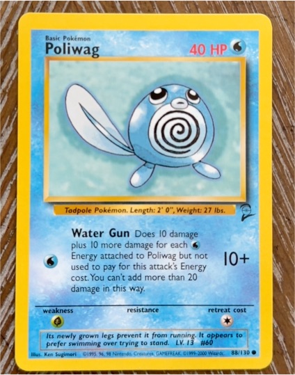 1999 Pokémon Base Set 2 #88 Poliwag — front