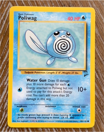1999 Pokémon Base Set 2 #88 Poliwag — front