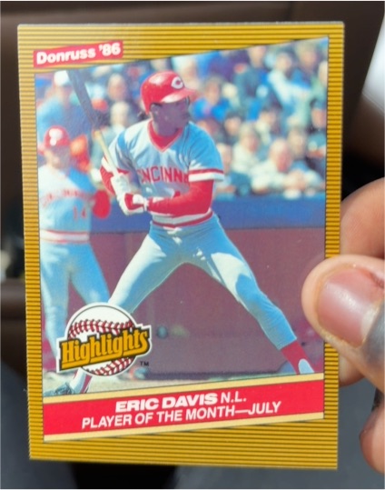 1986 Donruss Highlights #30 Eric Davis Cincinnati Reds — front