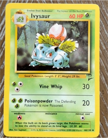 1999 Pokémon Base Set 44 Ivysaur — front