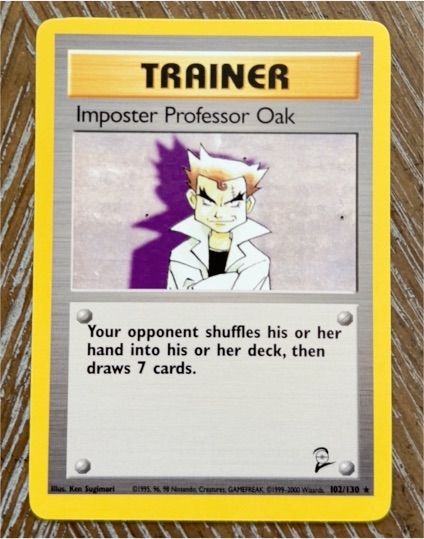 1999 Pokémon #102 Imposter Professor Oak — front