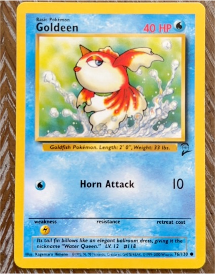 2000 Pokémon Base Set 2 #76 Goldeen — front