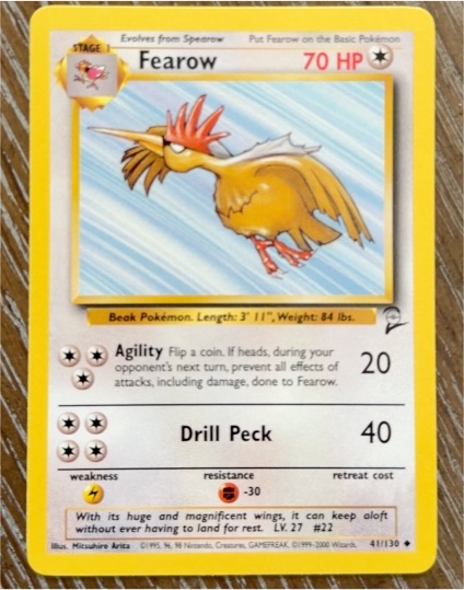 1999 Pokémon Base Set 2 #41 Fearow — front