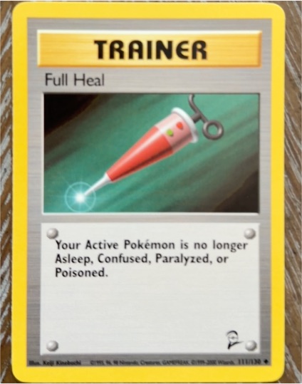 1999 Pokémon Base Set 2 #111 Full Heal — front